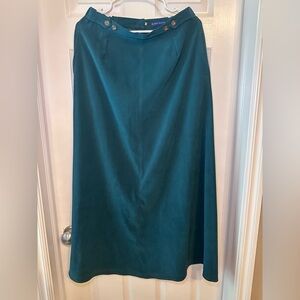 Karen Scott Teal Maxi Skirt